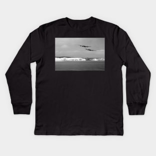 Birds Over The Cliffs Kids Long Sleeve T-Shirt